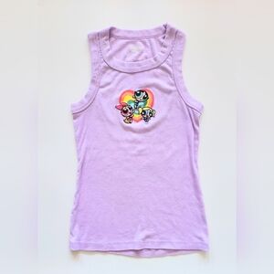 The Powerpuff Girls Graphic Purple Tank Top Womens Size XS